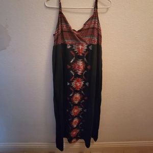 No Boundaries Red & Black XL Maxi Dress